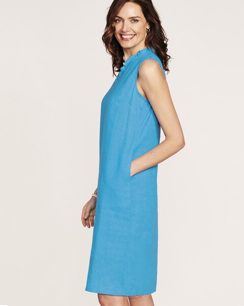 Linen Ruffle Dress