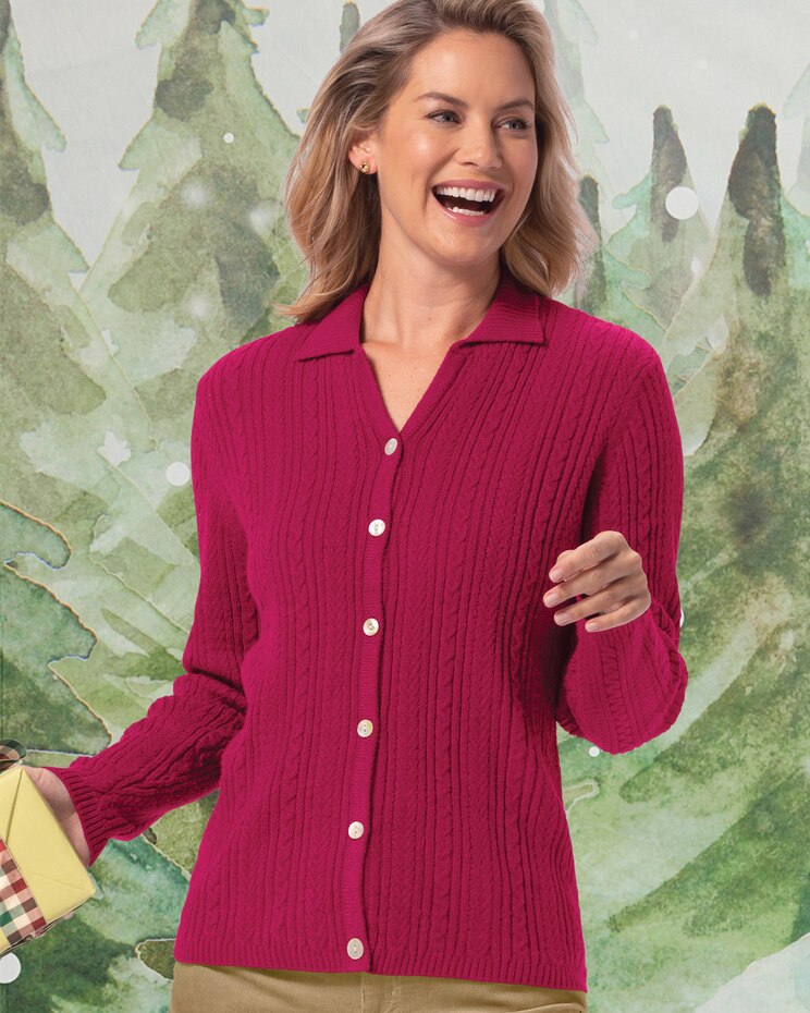 Charming Mini-Cable Cardigan image number 1