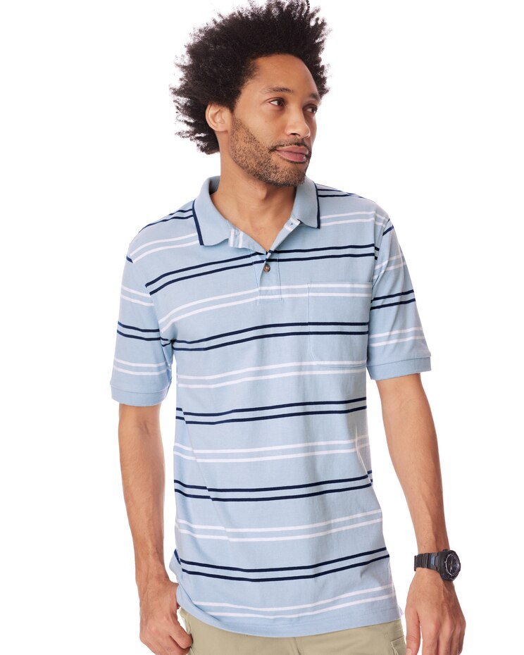 John Blair Jersey Knit Stripe Polo image number 1
