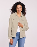 Denimease Frayed Hem Jacket thumbnail number 1