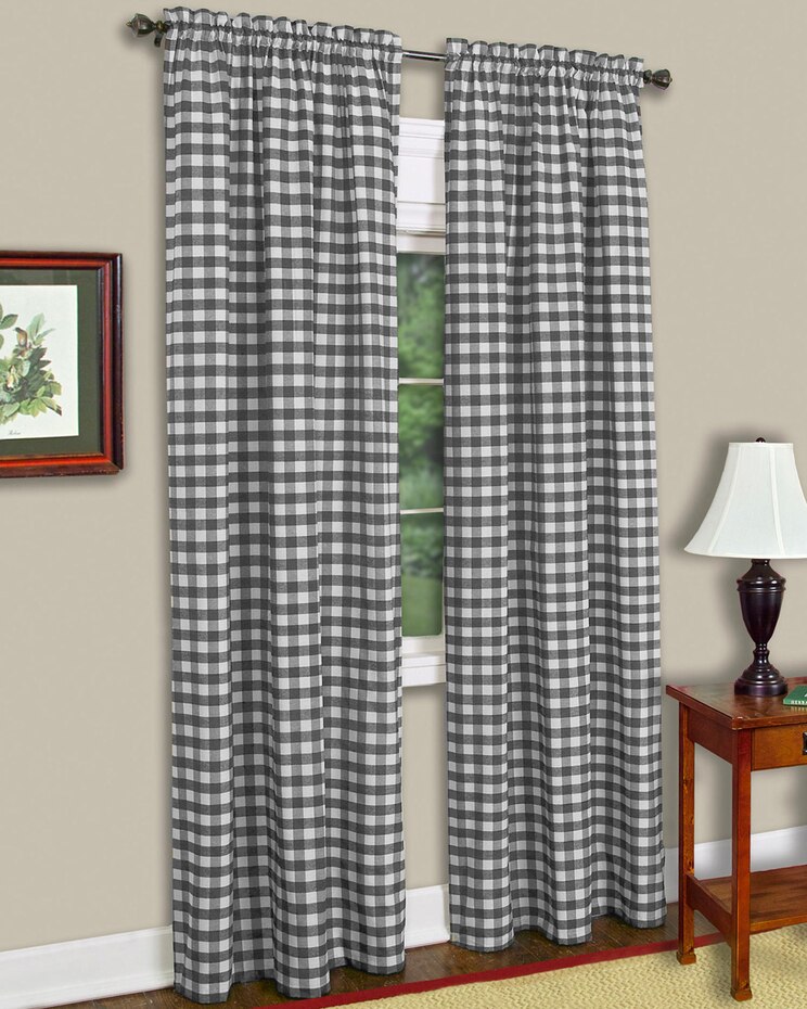 Buffalo Check Window Curtain Panel image number 1