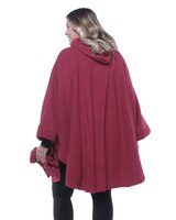 Sherpa Trim Fleece Wrap & Glove Set thumbnail number 2