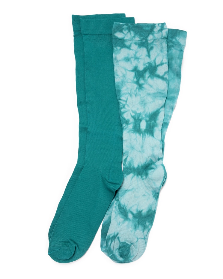 MUK LUKS® Women's 2Pr Pack Compression Socks Compression Socks image number 1