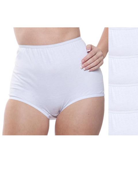 100% Cotton Full Coverage Panty, 4-Pack