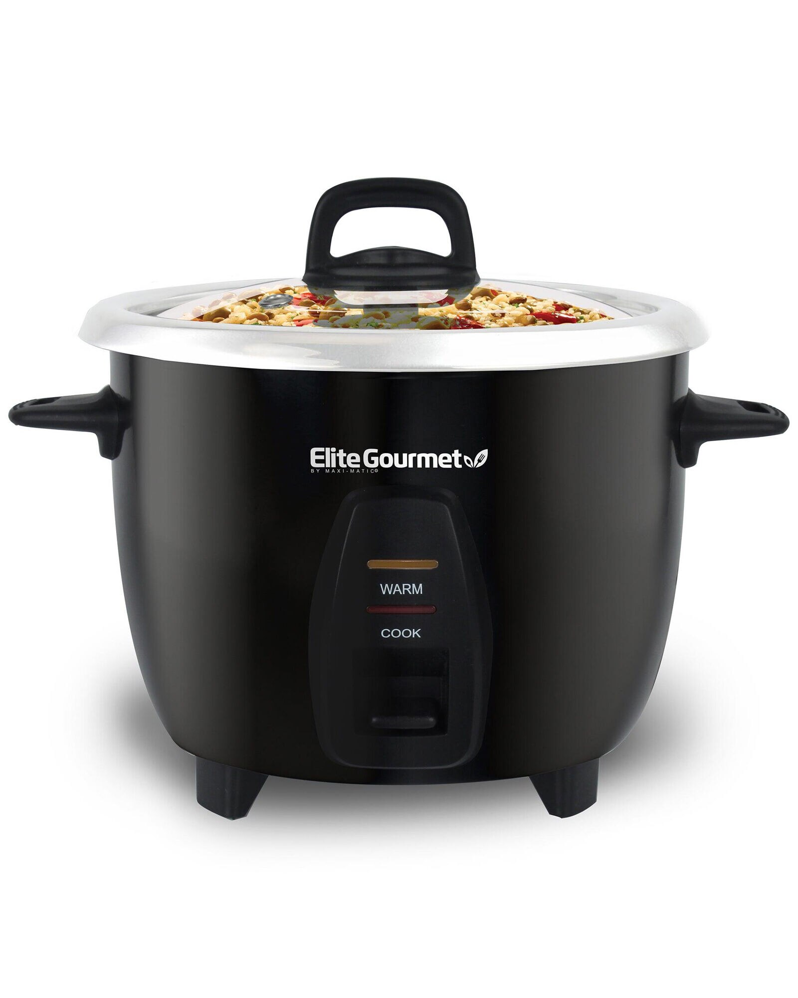 Elite 10 Cup Rice Cooker w Stainless Steel Cooking Pot
