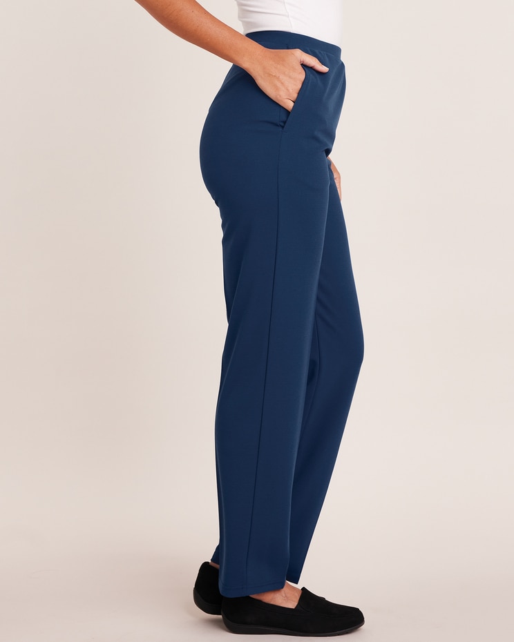 Care Free Stretch Knit Crepe Pants image number 3