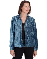 Alfred Dunner® Harvest Moon Crushed Velvet Jacket thumbnail number 1