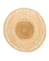 Isla - Womens Crochet Raffia Round Crown Sun Hat thumbnail number 2