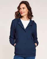 Hooded Fleece Snap Jacket thumbnail number 5