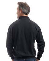 Palmland Long Sleeve Diamond Printed Banded Bottom Polo thumbnail number 2