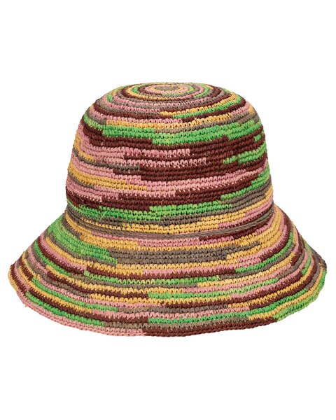Iris - Crochet Raffia Packable Bucket Hat