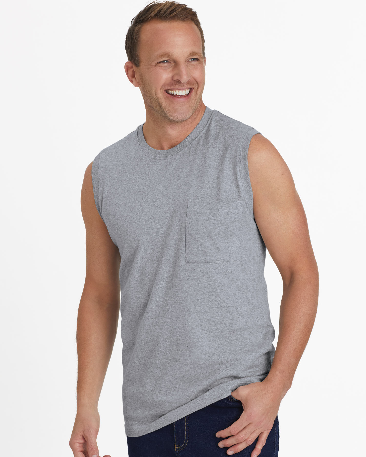 Mens sleeveless pocket tees store