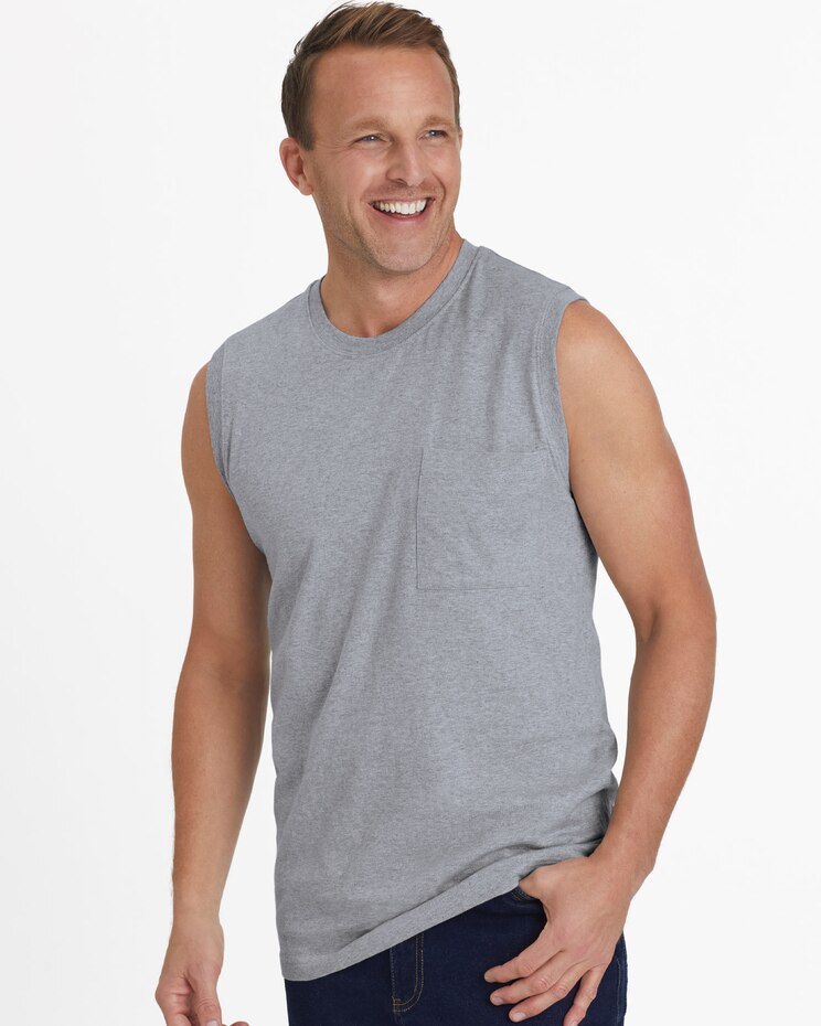 John Blair Everyday Jersey Knit Sleeveless Pocket Tee image number 1