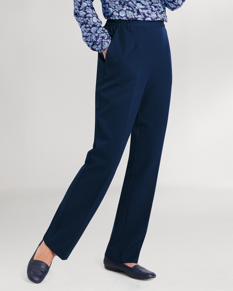 Washable Gabardine Pull-On Pants image number 1