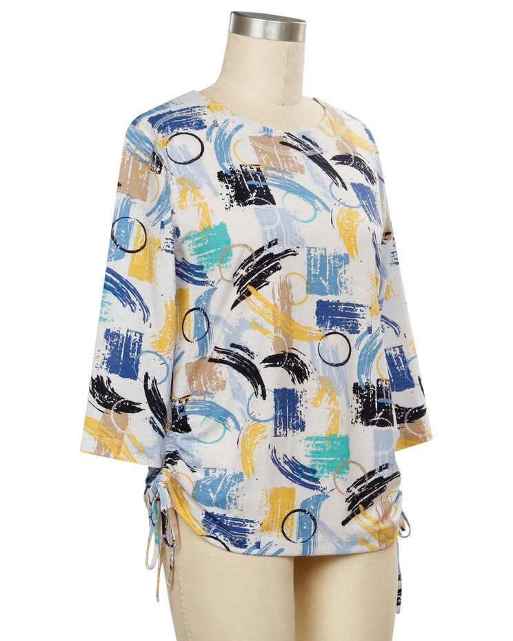 Southern Lady 3/4 Sleeve Molly Print Top image number 1