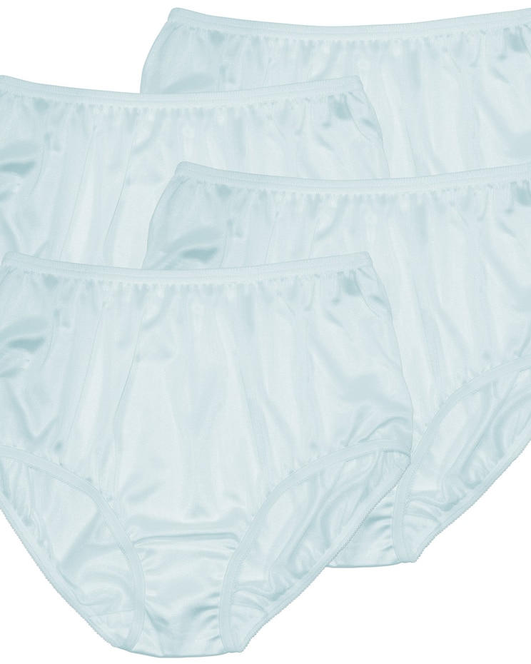 100% nylon full coverage panties - 4-pk