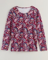 Essential Knit Long Sleeve Button Trim Top thumbnail number 1