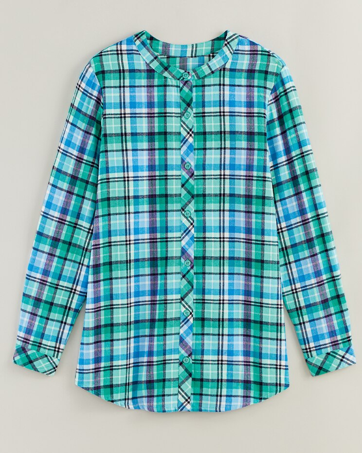 Super-Soft Plaid Flannel Tunic image number 1