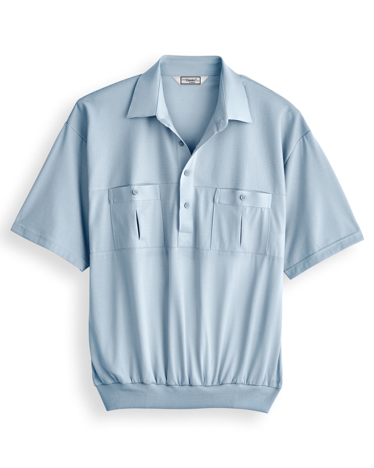 Palmland® Solid Two-Pocket Banded-Bottom Polo image number 1