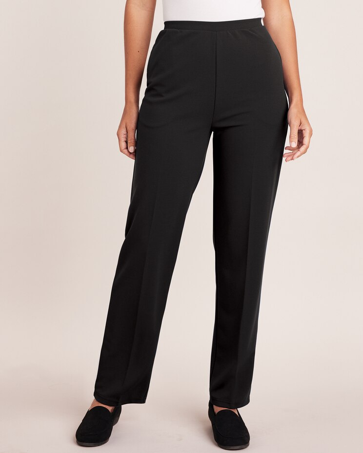 Care Free Stretch Knit Crepe Pants image number 1