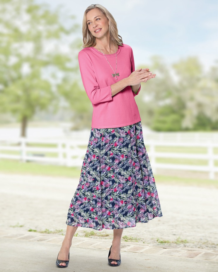 Layered Floral Skirt image number 2