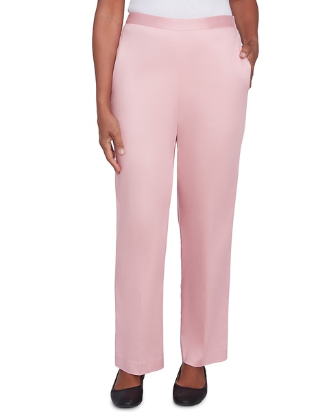 Alfred Dunner® Coming Up Roses Sateen Woven Medium Length Pant