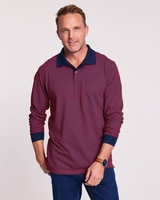 John Blair Long-Sleeve Piqué Polo thumbnail number 1