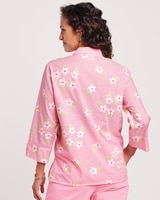 Alfred Dunner® Miami Beach Pinstripe with Flower Embroidery Shirt thumbnail number 3
