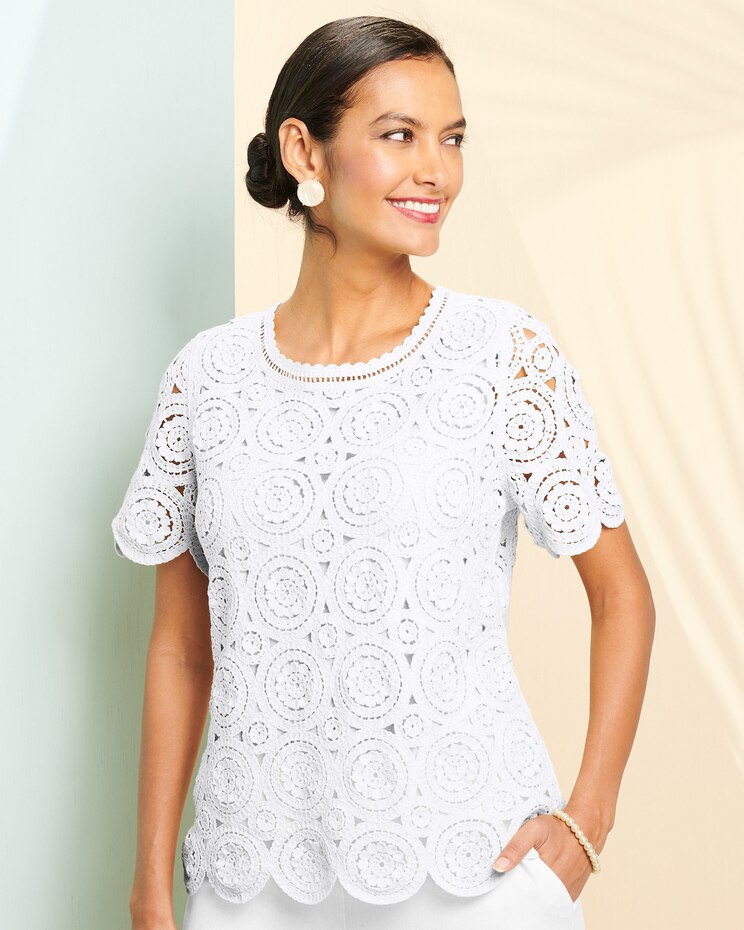Crochet Medallion Top image number 1