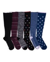 MUK LUKS® Women's 6 Pack Nylon Compression Knee-High Socks thumbnail number 1