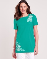 Short-Sleeve Square-Neck Anytime Tunic thumbnail number 1