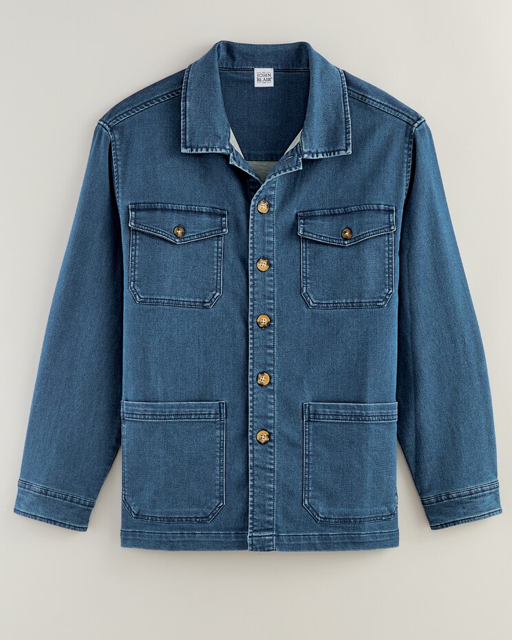 John Blair® Knit Denim Chore Jacket image number 2