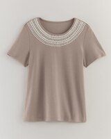 Essential Knit Crochet Trim Top thumbnail number 3