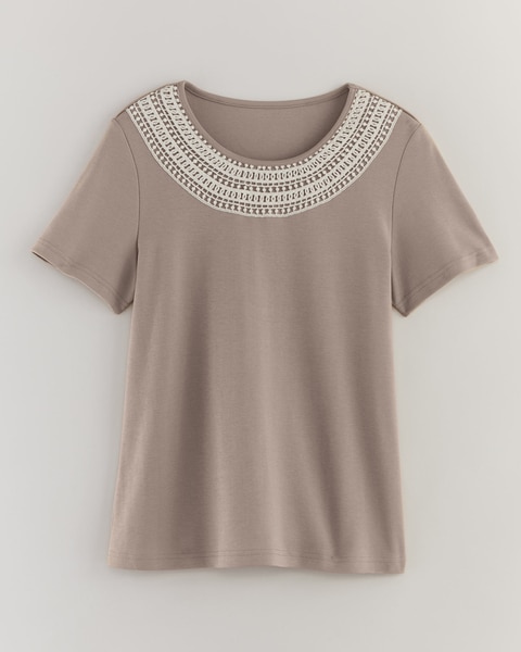 Essential Knit Crochet Trim Top