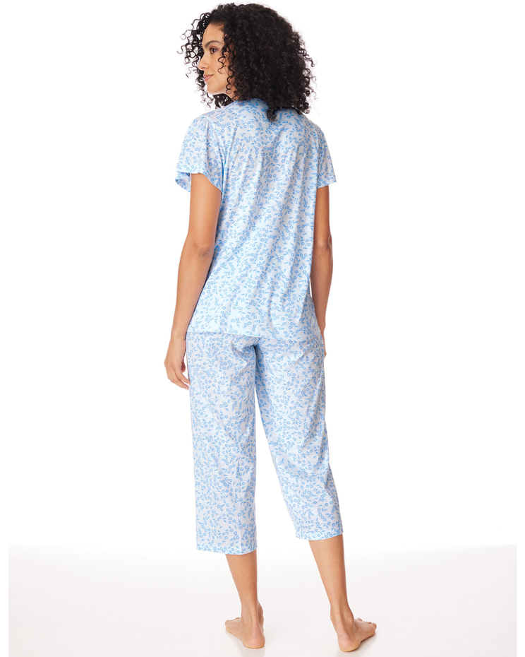Floral-Print Capris Pajama Set image number 2