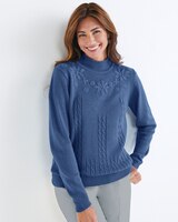 Haband Women’s Floral Detail Sweater thumbnail number 1