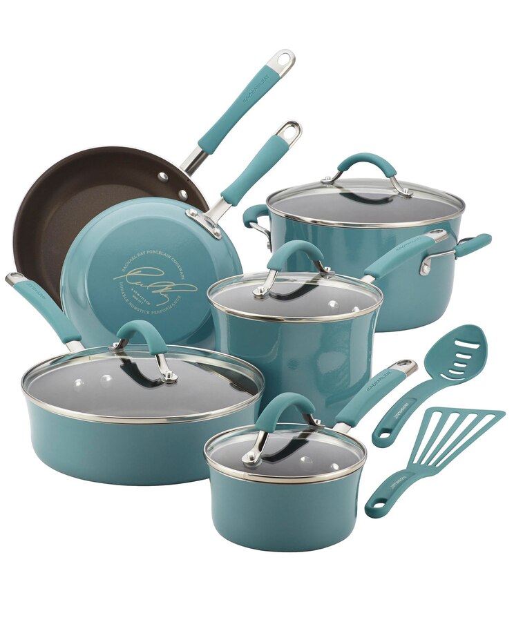 Rachael Ray Cucina 12pc Hard Enamel Nonstick Cookware image number 1