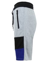 Men's Slim Fit French Terry Jogger Shorts (bottom color block) thumbnail number 4