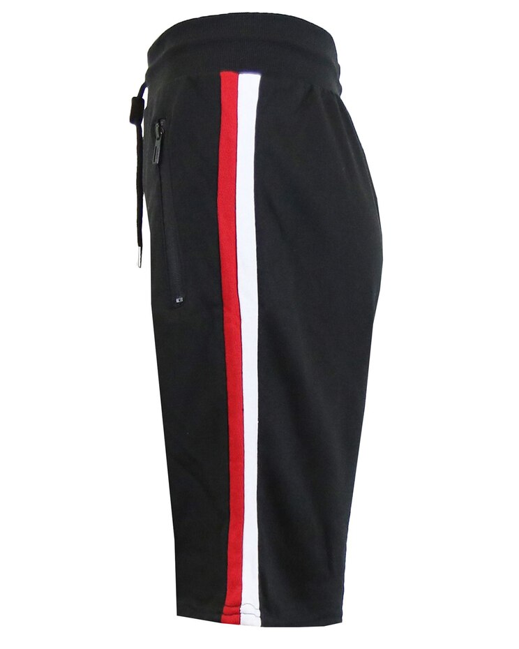 Men's Slim Fit French Terry Jogger Shorts (side trim) image number 2