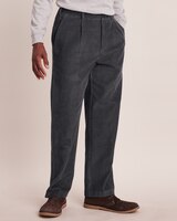 John Blair Relaxed-Fit Hidden Elastic Wide-Wale Corduroy Pants thumbnail number 1
