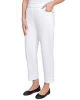 Alfred Dunner® Wild At Heart Floral Embroidered Denim Cuffed Ankle Pant thumbnail number 3