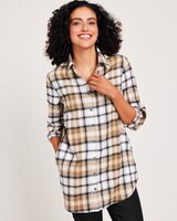 Super-Soft Plaid Flannel Pocket Tunic thumbnail number 1
