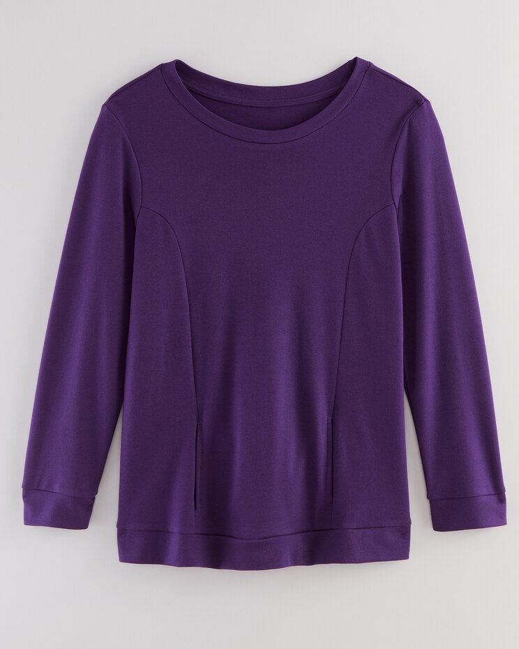 Essential Knit Seamed Pocket Top image number 4