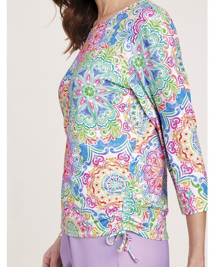 Alfred Dunner® Medallions Knit Top image number 3