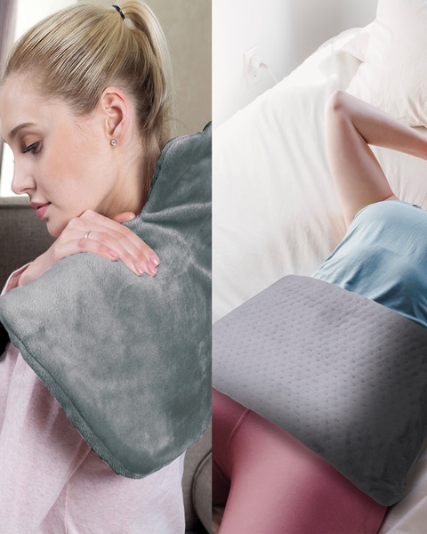 Pursonic Total Comfort Package: Neck & Shoulder Warmer + Electric Heat Pad