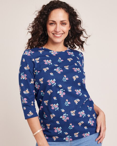 Three-Quarter Sleeve Anytime Tee
