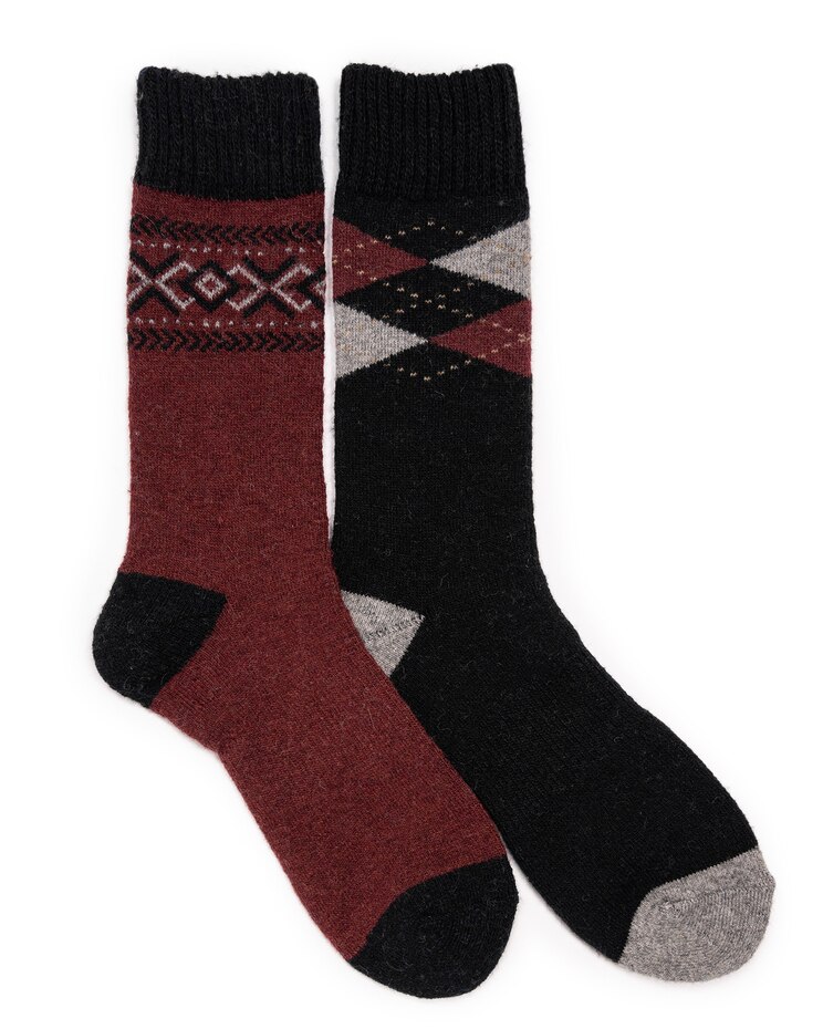 MUK LUKS® 2PK Wool Socks image number 1