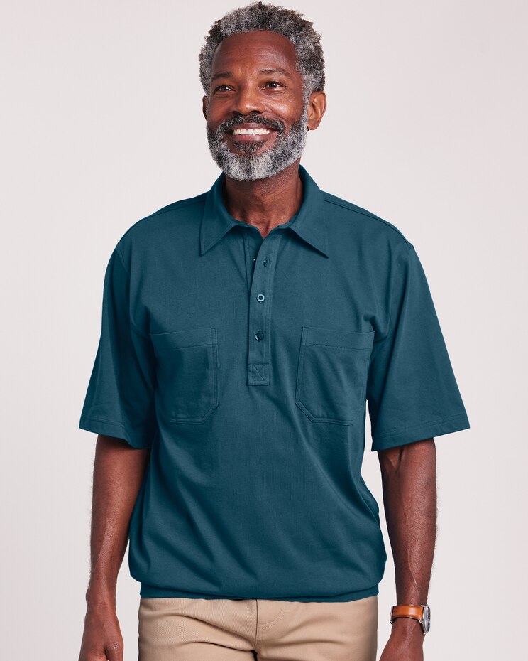 John Blair Short-Sleeve Banded-Bottom Polo image number 1