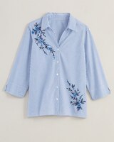 Alfred Dunner® Classic Embroidered Mitered Stripe Shirt thumbnail number 4