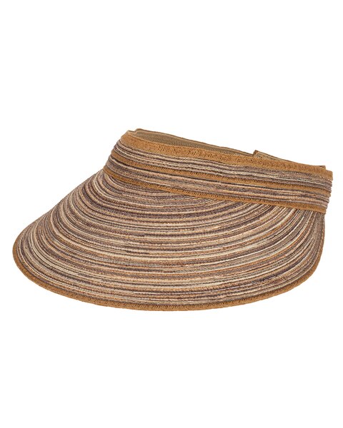 Mixed Braid Visor With Velcro Closure Hat